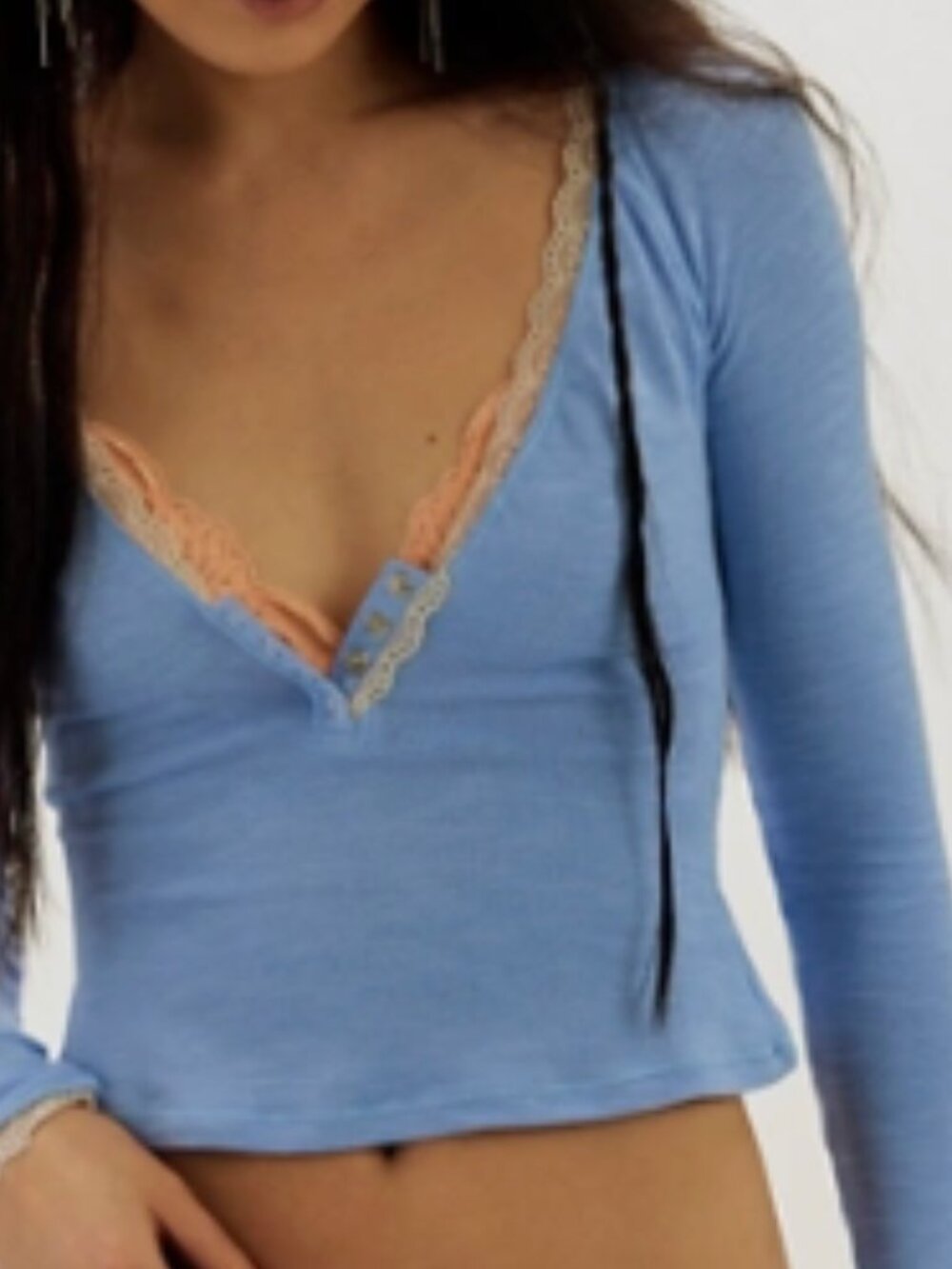 Intimately by Free People Women's "A Little Bit" Layering Top - Size L NWT